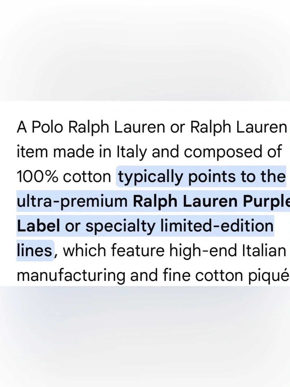 High-End Tier Polo Ralph Lauren scarf made in Italy & 💯 % COTTON. Excellent
